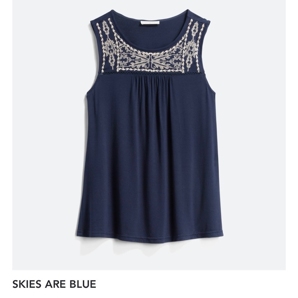 Skies are Blue embroidered tank top, medium